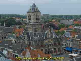 Delft - Uitzicht uit de westtoren van de Maria van Jessekerk