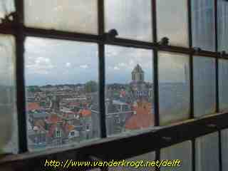 Delft - Uitzicht uit de westtoren van de Maria van Jessekerk