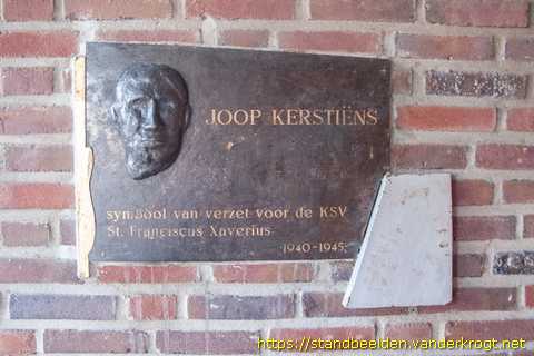 Wageningen -  Plaquette voor Joop Kerstiëns