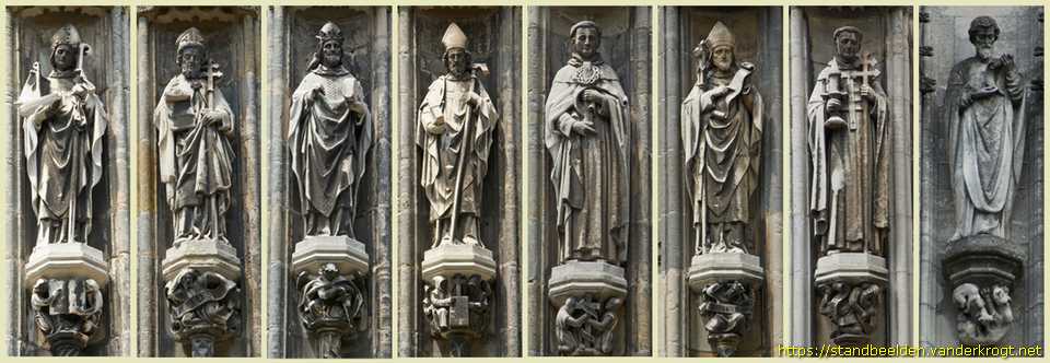 's-Hertogenbosch -  Heiligenbeelden Sint Jansbasiliek (buitenste zijbeuken van het schip)