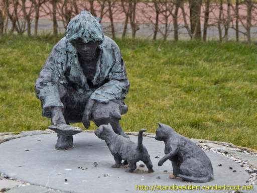 Schagen -  Meisje met katten