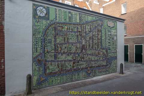 Delft -  De Keramieken kaart van Delft