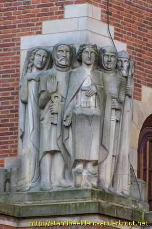 Leiden - Uitreiking van de vrijheidsoorkonde aan Leiden