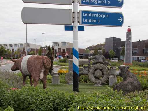 Leiderdorp -  Tractor, Lakenvelder en Groninger Blaarkop