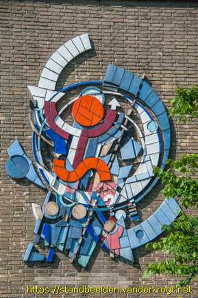 Schiedam -  Wandmozaïek Jezus Christus