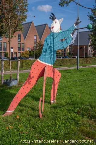 Nieuw-Vennep - Speelobjecten, vier figuren en vier dieren