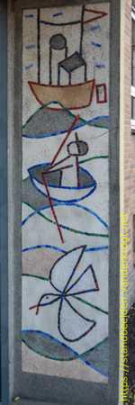 Den Haag - Portiekornamenten mozaïek
