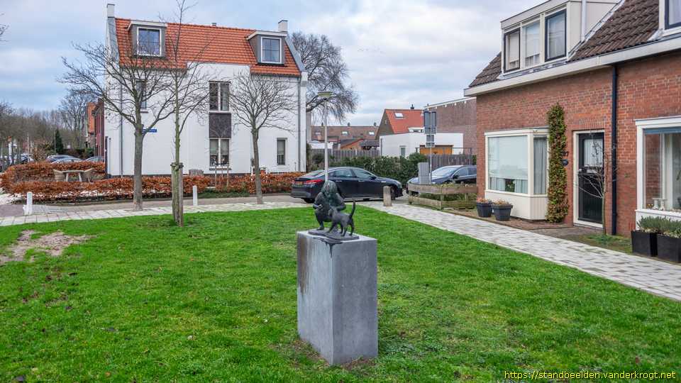 Katwijk aan den Rijn - Meisje met poes
