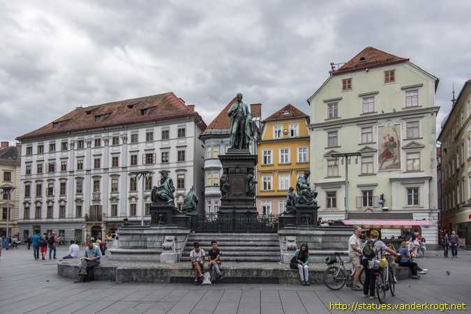 Graz /  Erzherzog-Johann-Brunnen-Denkmal