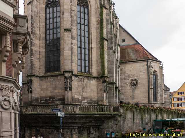 Tübingen /  Heiligenstatuen an der Stiftskirche St. Georg