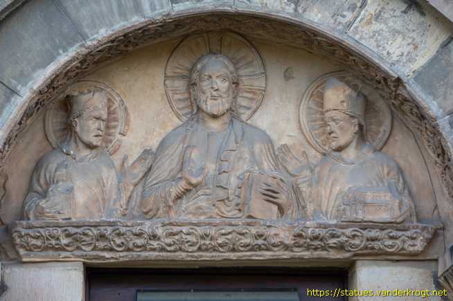 Hildesheim /  Tympanum der Basilika Sankt Godehard