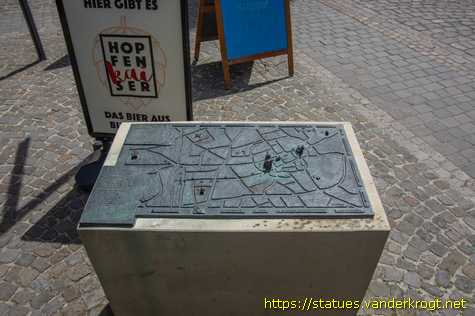 Billerbeck /  Stadtrelief mit mit den Skulpturen der Theatermeile