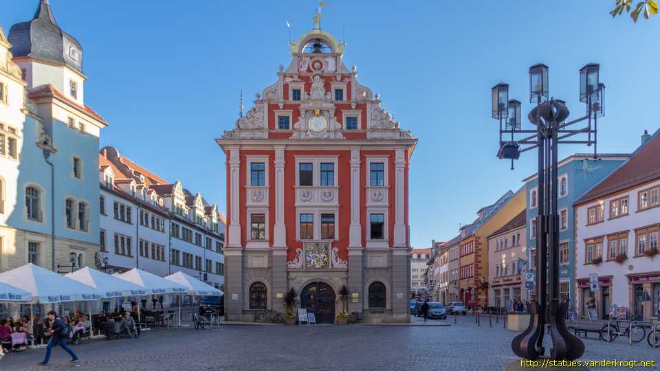 Gotha /  Fassadenskulpturen am Alten Rathaus