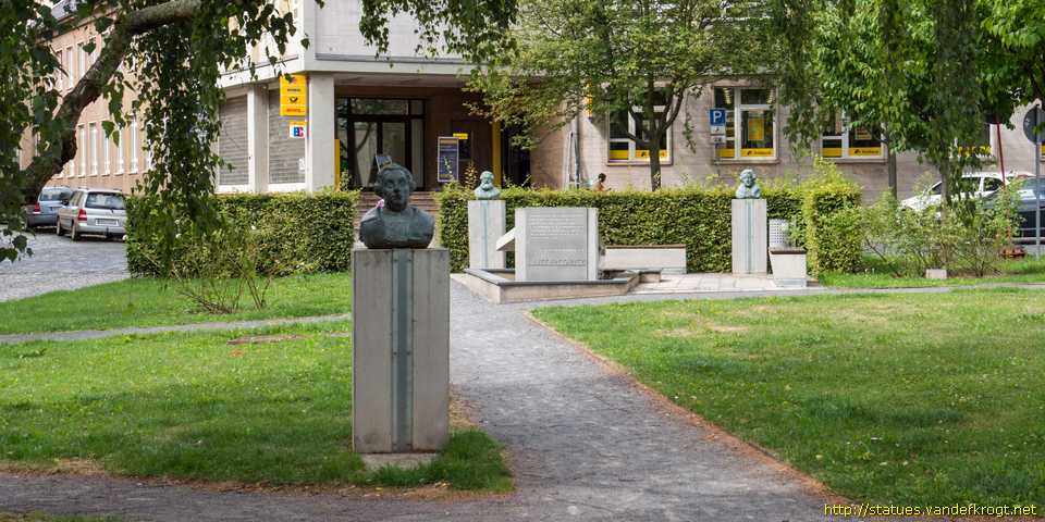 Nordhausen /  Reformatorenbrunnen - Luther, Jonas und Meyenburg