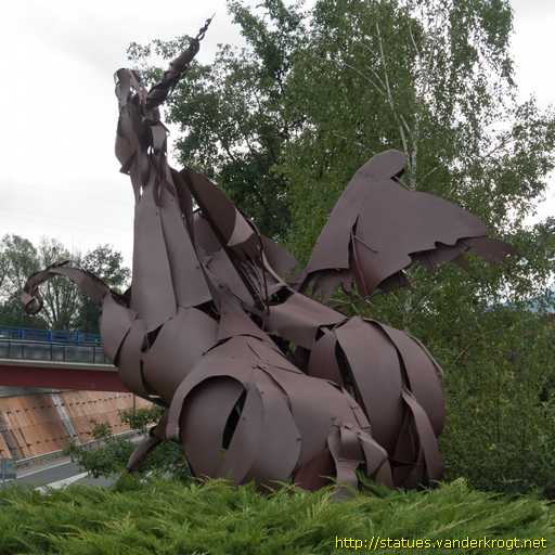 La Seu d'Urgell /  Cavalls a la rotonda