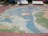 Mosaico con el mapa de la travesía primero