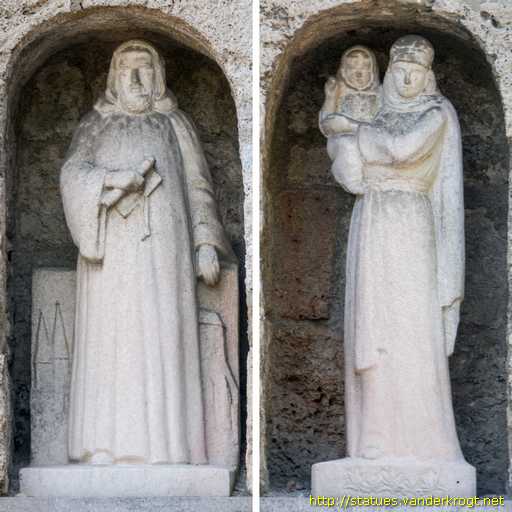 Pennedepie /  Saint Georges, La Vierge à l'enfant et un Saint inconnu