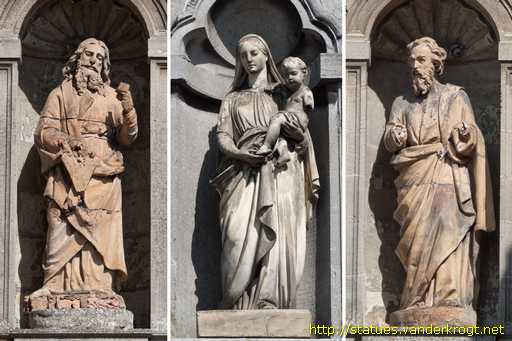 Le Cateau-Cambrésis /  La Vierge à l'enfant, St. André et St. Matthieu
