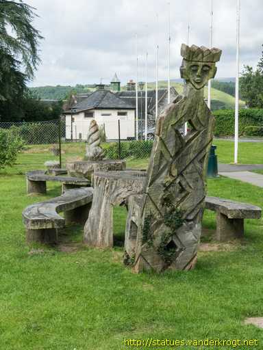 Machynlleth /  Wooden seating sculptures