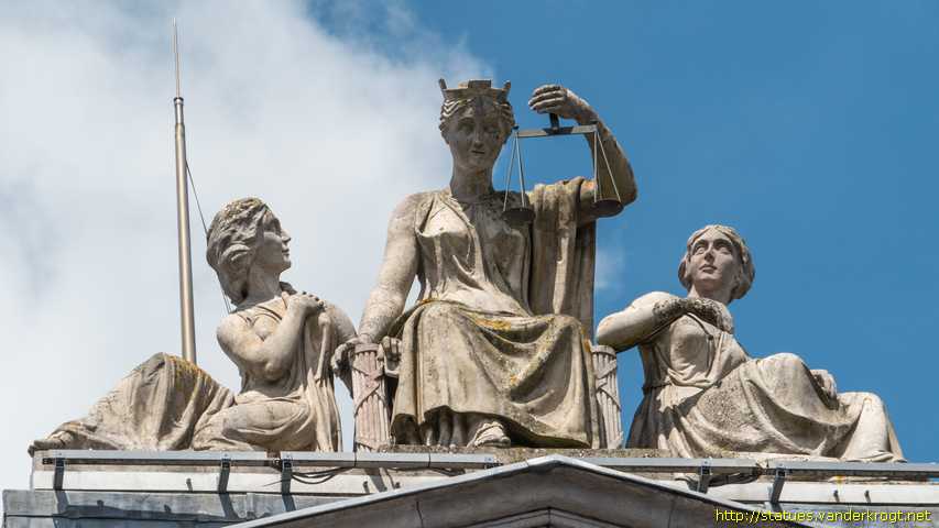 Cork - Corcaigh /  Lady Justice with Hibernia and Commerce