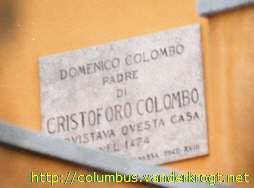 Savona /  Commemorativa sulla casa del padre di Colombo