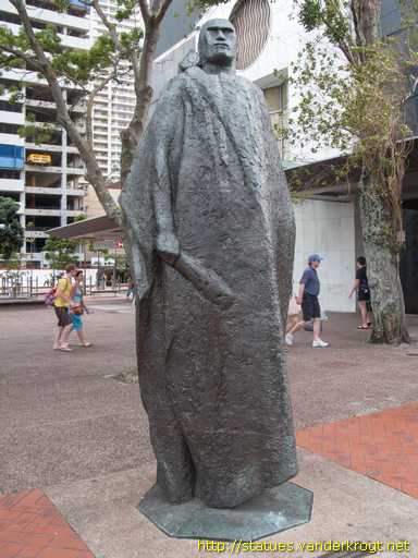 Auckland /  Maori Warrior in Kaitaka Cloak