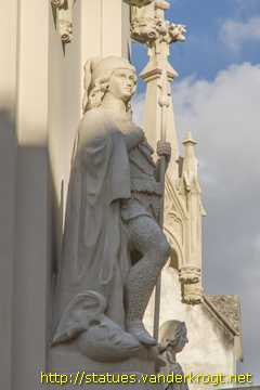 Wien - Heiligenstatuen an der Pfarrkirche Maria Hietzing