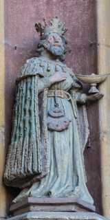 Eichstätt - Skulpturen am Hauptportal des Domes