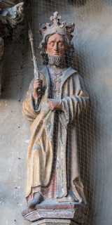 Eichstätt - Skulpturen am Hauptportal des Domes