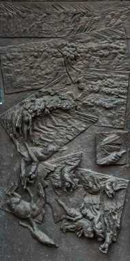 Wismar - Bronzetür mit Bibelszenen