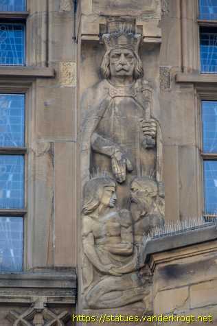 Recklinghausen - Hermann der Cherusker, ein Bischof (Bonifatius?) und Karl der Große