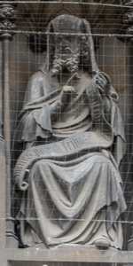 Köln - Statuen am Westfassade des Kölner Doms