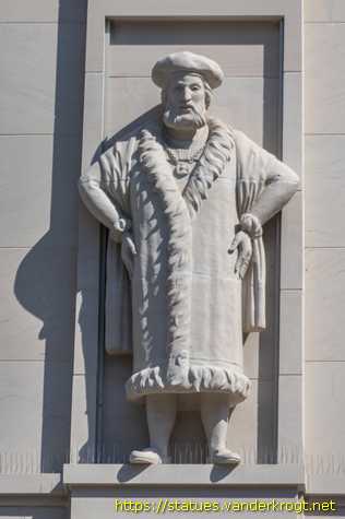 Leipzig - Fassadenfiguren Die Leipziger Disputation 1519