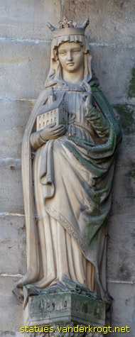 Erfurt - Heiligenstatuen an der Hohen Domkirche St. Marien