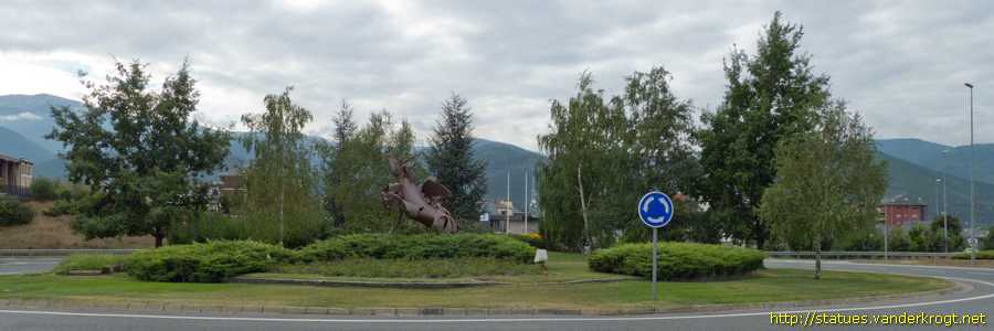 La Seu d'Urgell / Cavalls a la rotonda