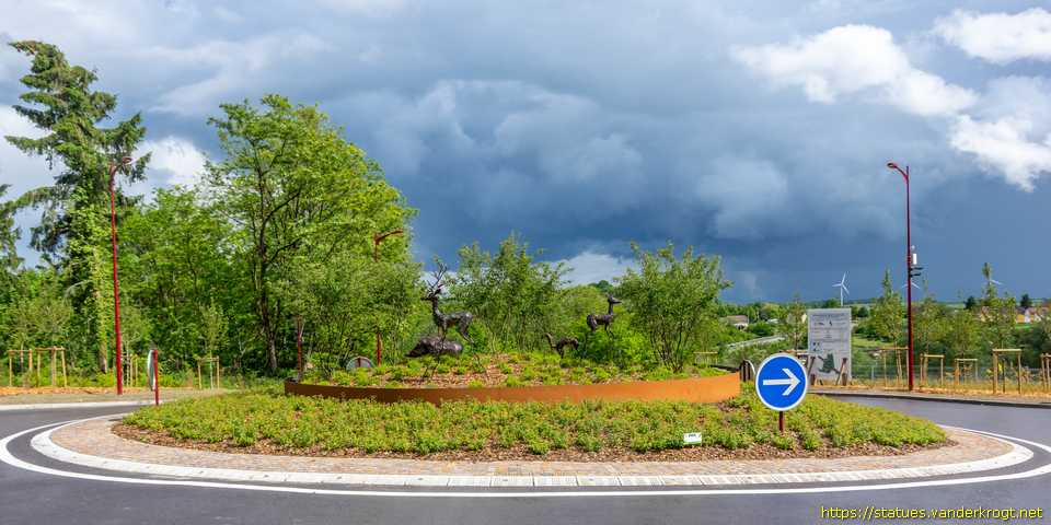 Behren-lès-Forbach - Cerf, sanglier et renard