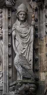 Oxford - Statues on the Tower of the University Church