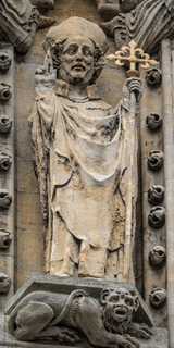 Oxford - Statues on the Tower of the University Church