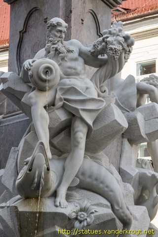 Ljubljana - Robbov vodnjak <i>ali</i> Vodnjak treh kranjskih rek